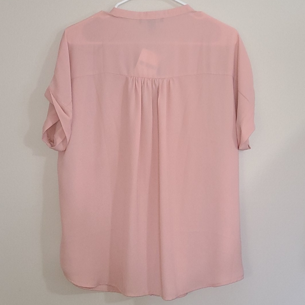 NWT Forever 21 Salmon Blouse Sz L - Picture 2 of 3